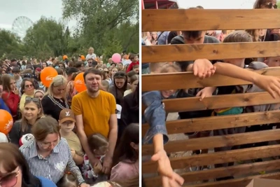 Омичи устроили давку из-за бесплатного мороженого