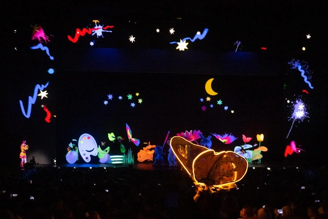 Уже более 350 000 зрителей уже увидели шоу, сочетающее театр, мюзикл и цирк с технологичными спецэффектами и ростовыми куклами | Источник: «Елка телеканала „Мульт“»