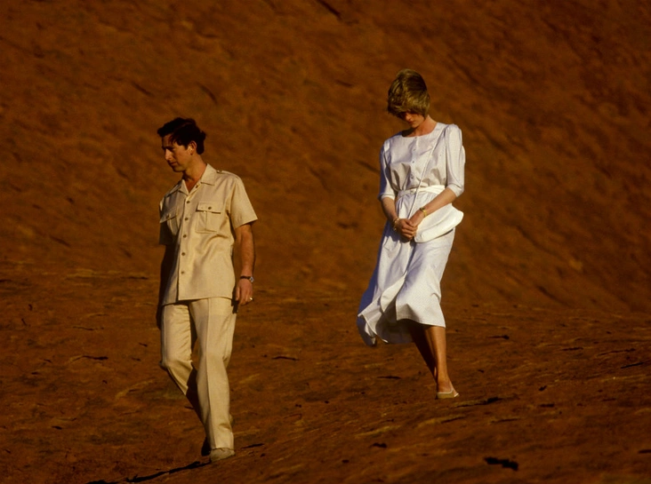 Принц и принцесса Уэльские во время официального визита в Австралию, 21 марта 1983