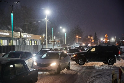 7-километровая пробка на Большевистской и заторы в Новосибирске