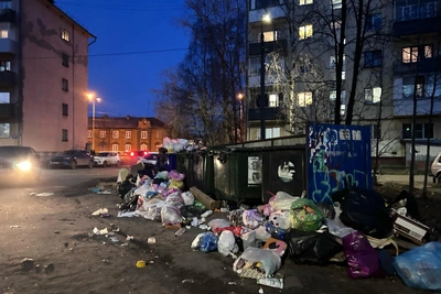 Жители Архангельска жалуются на горы мусора во дворах