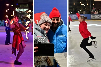 В Перми открыли главный городской каток с участием Ильи Авербуха