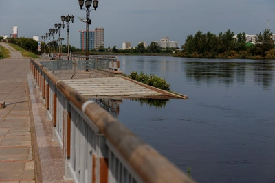 В Тюмени уровень воды в Туре пошёл на спад