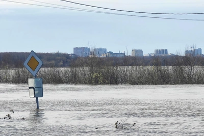 Плавающий транспортёр выручает рязанцев при паводке