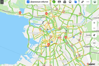 Утренние пробки в Петербурге 17 сентября