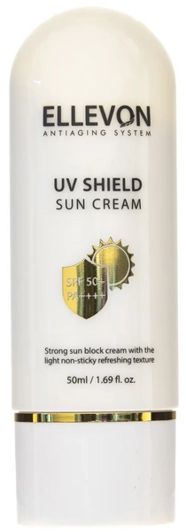 Солнцезащитный крем Ellevon Uv Shield Sun Cream SPF50+ PA++++, 50 мл