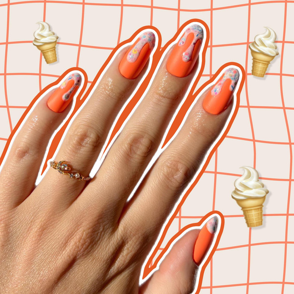 Мороженое на ногтях — модный тренд летнего маникюра для сладкоежек 🍧