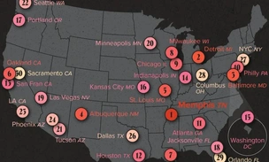 Где в США жить нехорошо: топ-30 самых опасных городов Америки (инфографика)