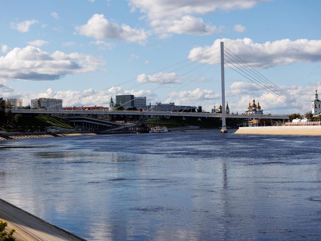 Уровень воды на 119 см ниже опасной отметки в 850 см | Источник: Ирина Шарова / 72.RU 