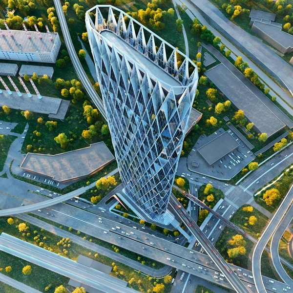 Небоскреб с высоты | Источник: skuratov-arch.ru