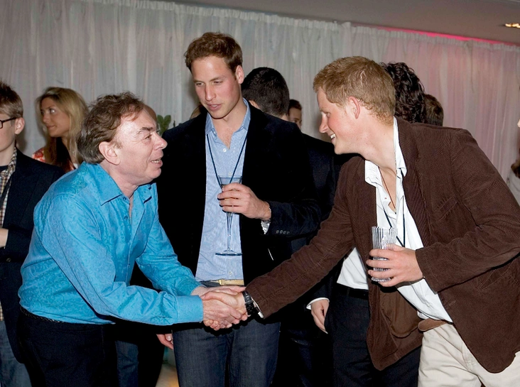 Ллойд Уэббер, принц Уильям и принц Гарри