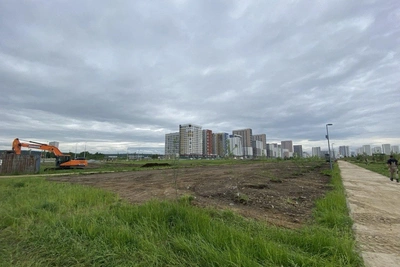 В парке Академического начали благоустройство: перепахали газон