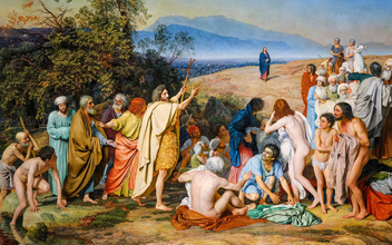 Писатель в толпе: 11 примечательных деталей картины Александра Иванова «Явление Христа народу»