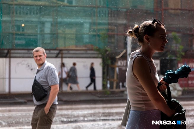 Завидует, потому что без зонта? | Источник: Мария Ленц / NGS24.RU