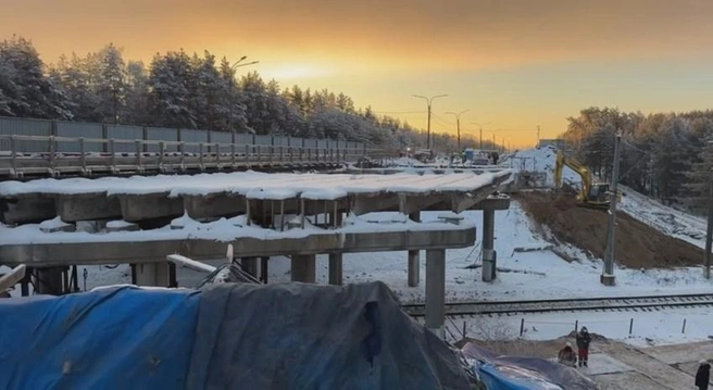 «Мостотрест» показал, как обновляют Рубежный путепровод в Сестрорецке | Источник: официальный канал СПб ГБУ «Мостотрест»