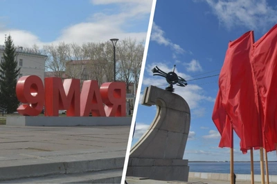Как украсили Архангельск к 9 Мая