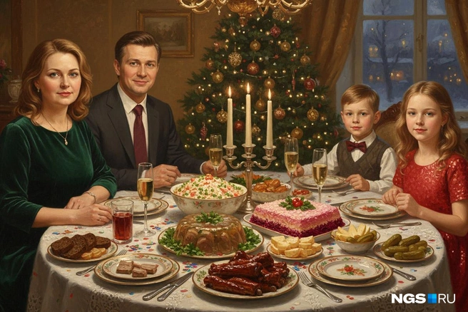 Меньше чем за пять тысяч рублей можно собрать праздничный стол из семи блюд | Источник: Юрий Орлов / Городские медиа