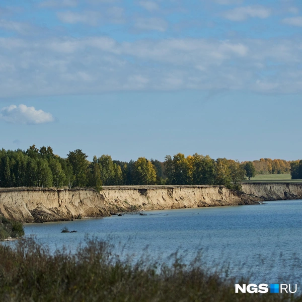 Осыпающиеся берега Обского моря выглядят жутковато, но величественно | Источник: Александр Ощепков / NGS.ru