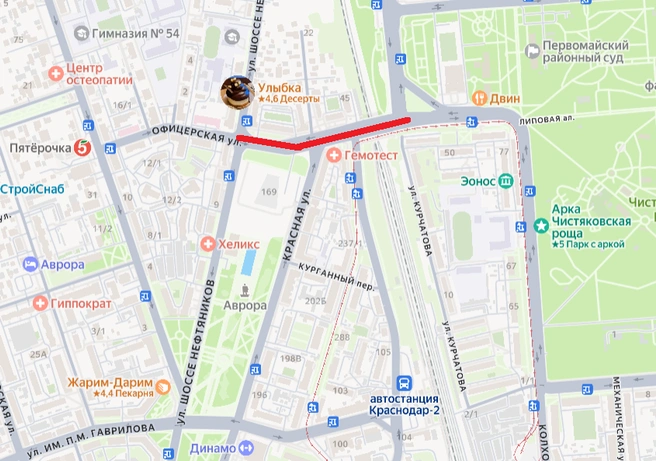 Отметили на карте, о каком участке идет речь  | Источник: yandex.ru/maps