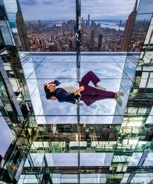 Смотровая площадка в Нью-Йорке с прозрачным полом