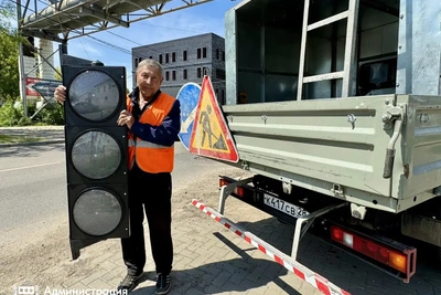 Установлены временные светофоры на перекрёстке Северной и Артиллерийской