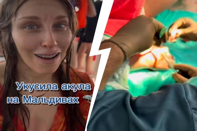 Первые минуты москвичка спокойно плавала на глубине 2-3 метров | Источник: kandrogera / Instagram (деятельность запрещена в РФ)
