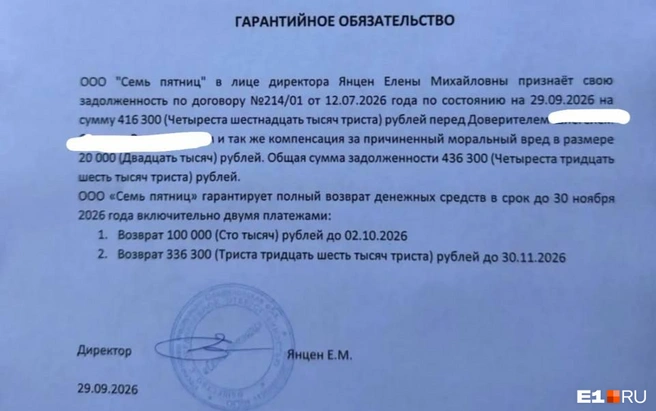Источник: предоставлено собеседницей Е1.RU