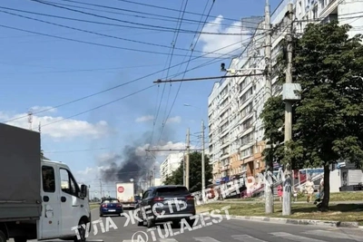 В Туле снова заметили столб густого черного дыма