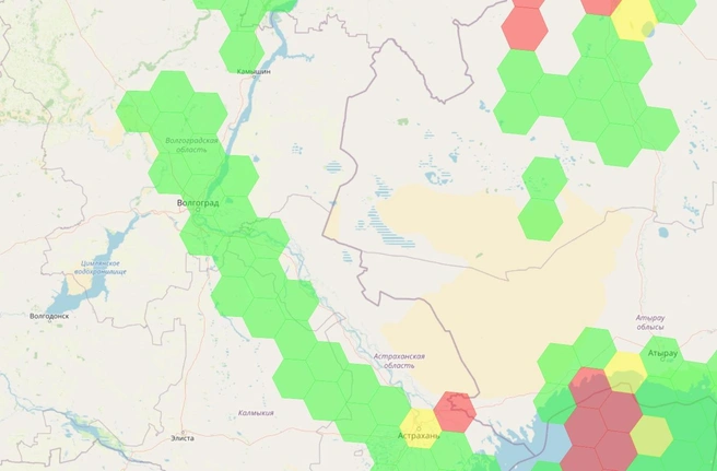 Проблемы с GPS наблюдаются в ряде районов Волгоградской области, но незначительные  | Источник: GPSJAM.org