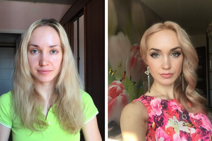 Эффектное преображение: 15 женщин без макияжа и после. Сравни фото