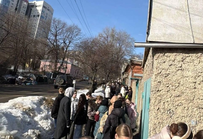 Студентов выводили на улицы | Источник: «Мой и твой Воронеж» / T.me