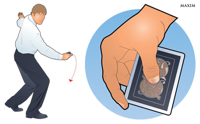 Мини-трюк: как метнуть игральную карту