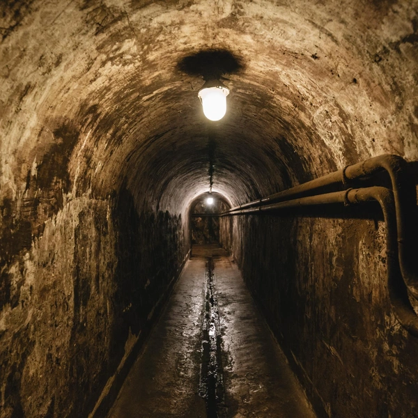 Характерный налет на сводах тоннелей&nbsp;— вовсе не плесень, а безопасный для человека винный гриб | Источник: Андрей Белавин