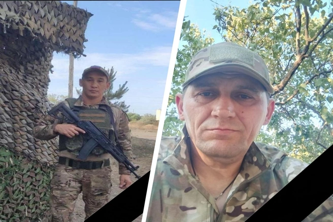 Погибшие в спецоперации местные жители Булат Мухамбетов и Анатолий Шуклин | Источник: Ершовский район | официальный канал / Telegram