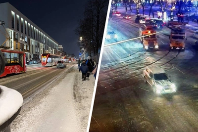 Пермь парализована пробками и остановкой трамваев