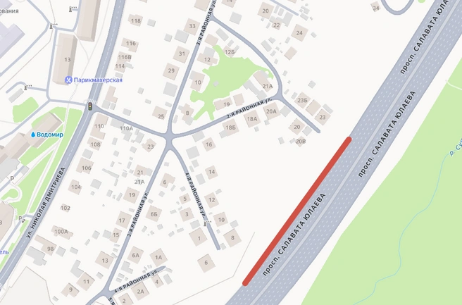 Перекрытие будет в этом месте | Источник: yandex.ru/maps