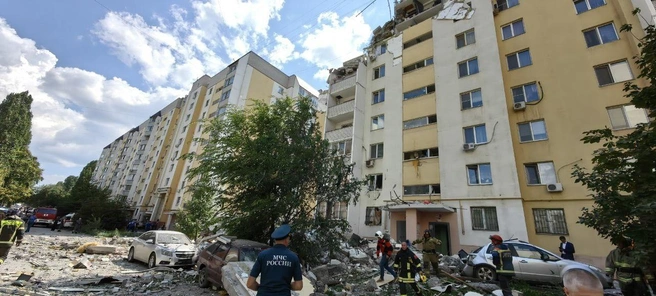 После взрыва в жилом доме в Саратове возбудили дело о небезопасных услугах | Источник: Роман Бусаргин / Telegram