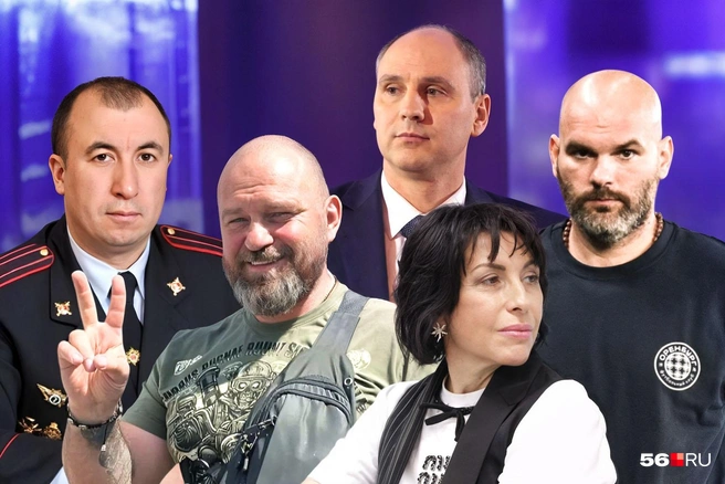 Самые громкие кадровые перестановки в Оренбургской области за 2025 год | Источник: Юрий Скулыбердин — Городские медиа / Владислав Лоншаков — E1.RU / ФК «Оренбург» — t.me / УМВД России по Оренбургской области / Ильдус Давлятов — t.me