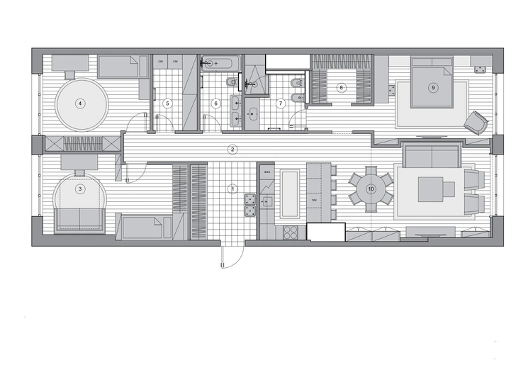 Московская квартира 130 м² для семьи с двумя детьми