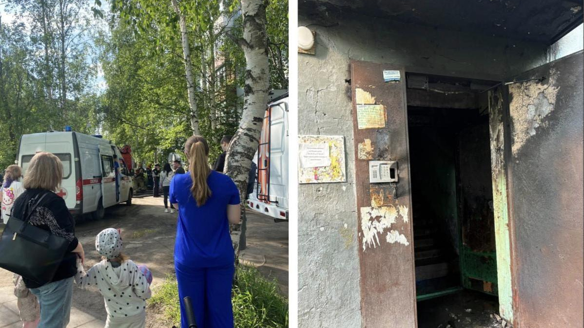 Взрыв в подъезде? К жилому дому в Архангельске приехала скорая и пожарные