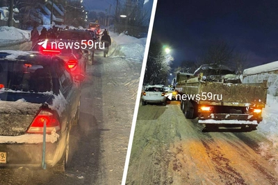 Многокилометровые пробки парализовали Мотовилиху из-за аварий