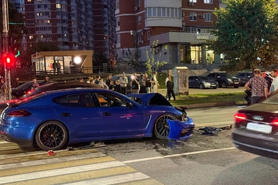 Porsche на скорости врезался в Audi в Краснодаре