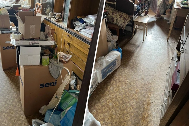 Чтобы приступить к влажной уборке пола, сначала нужно освободить всё от мусора | Источник: предоставлено BeClean