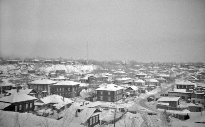 Вид сверху на зимний Томск | Источник: pastvu.com