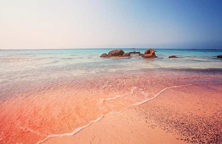 Самые впечатляющие пляжи мира с розовым песком