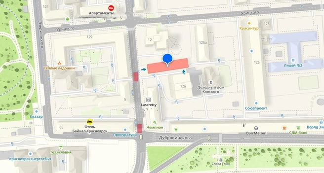 Участок перекрытия на Диктатуры Пролетариата | Источник: 2gis.ru