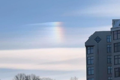 Разноцветное гало наблюдали в петербургском небе