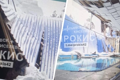 Крыша обрушилась в новом бассейне детского лагеря в Кузбассе