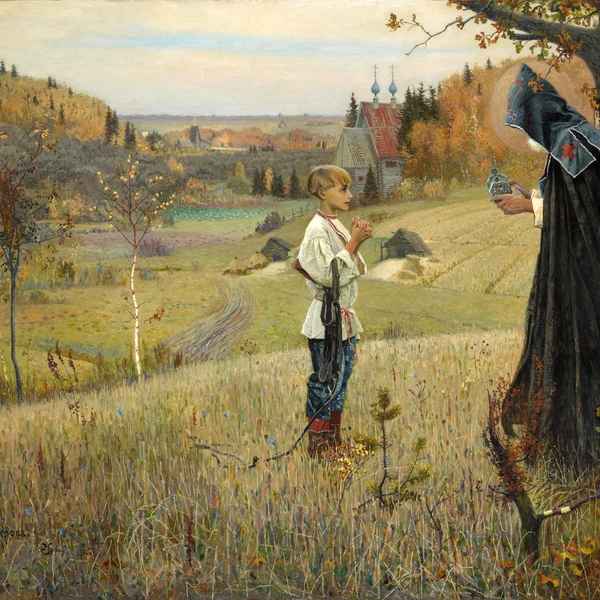 Михаил Васильевич Нестеров «Видение отроку Варфоломею», Государственная Третьяковская галерея | Источник: https://commons.wikimedia.org/