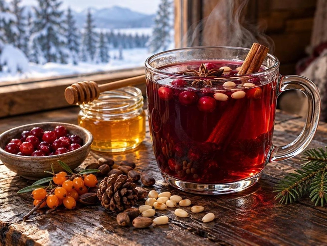 Локальные ингредиенты не только делают вкус напитка уникальным, но и усиливают его согревающие и оздоравливающие свойства, что особенно ценится в условиях суровых сибирских зим | Источник: Виталий Соболев / NGS.RU